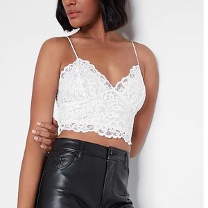 Express NWT Allover Lace Cropped Cami top, size XL